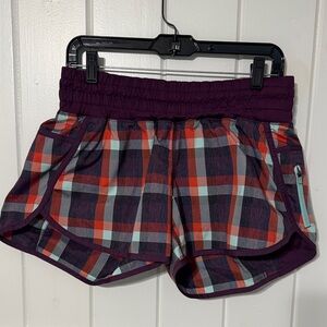 lululemon athletica tracker Plaid Athletic Shorts - vintage authentic 12